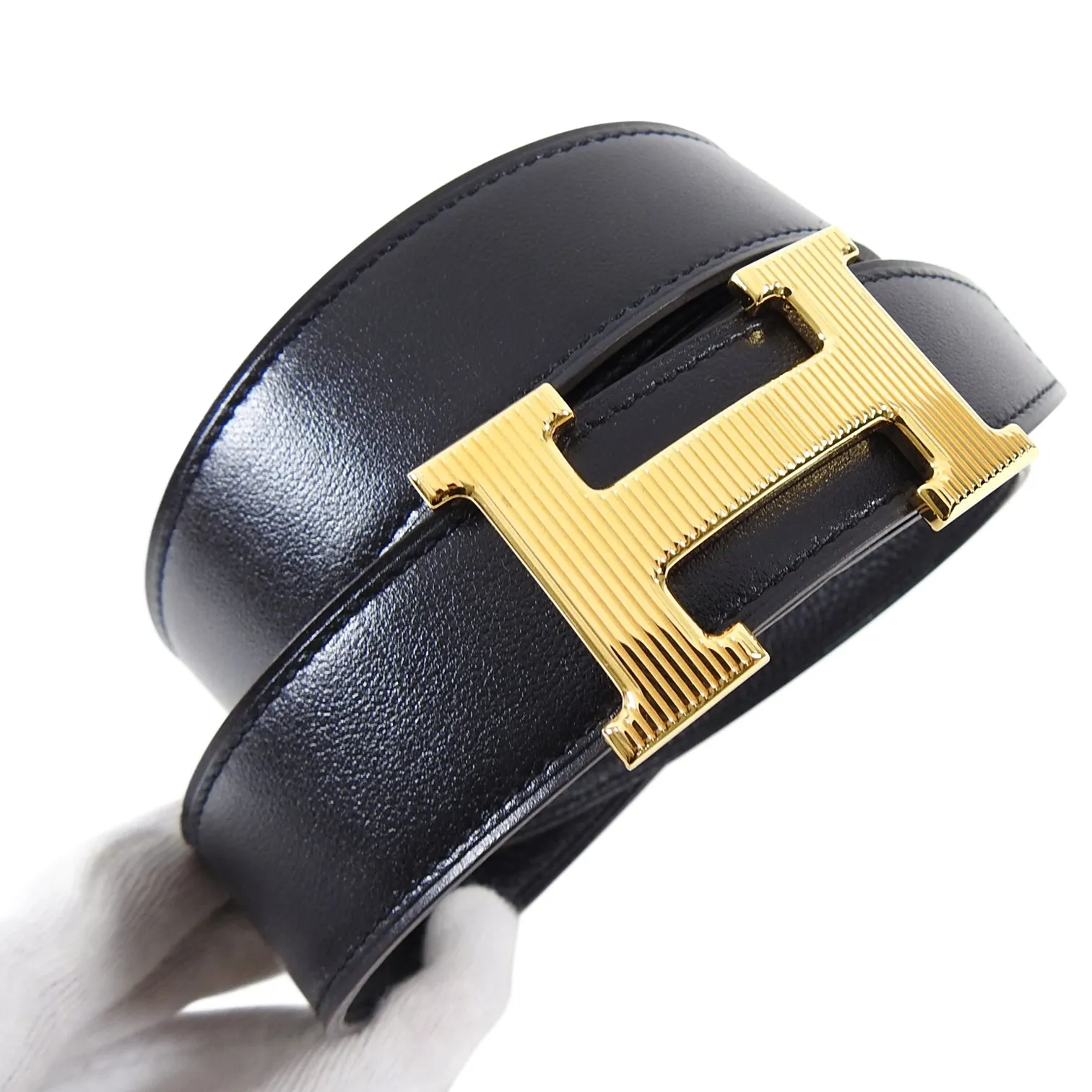 Hermes Constance H Belt Kit Black and Gold 32mm - Size 105