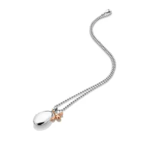 Hot Diamonds Memories Sterling Silver Rose Gold Plated Bee Locket D