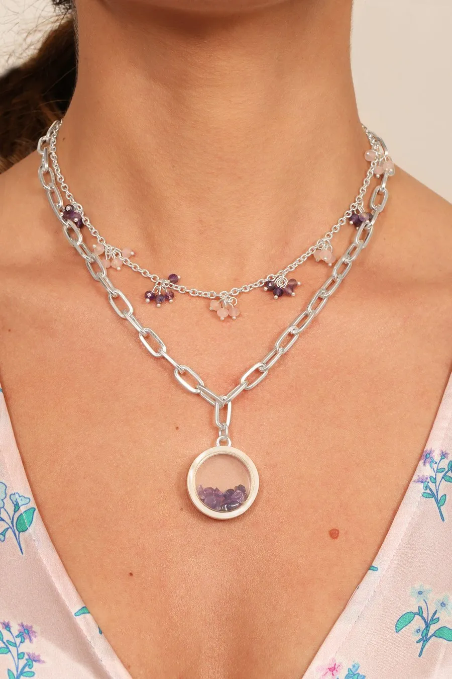 KTxBB 'Dancing Stones' Locket Necklace Set
