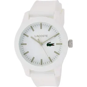 Lacoste Men's 2010762 Lacoste 12.12 White Silicone Watch