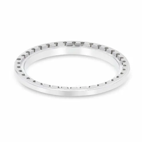 LADIES .70CT BEAD PAVE DIAMOND BEZEL FOR ROLEX NO DATE 24MM WATCH WHITE GOLD