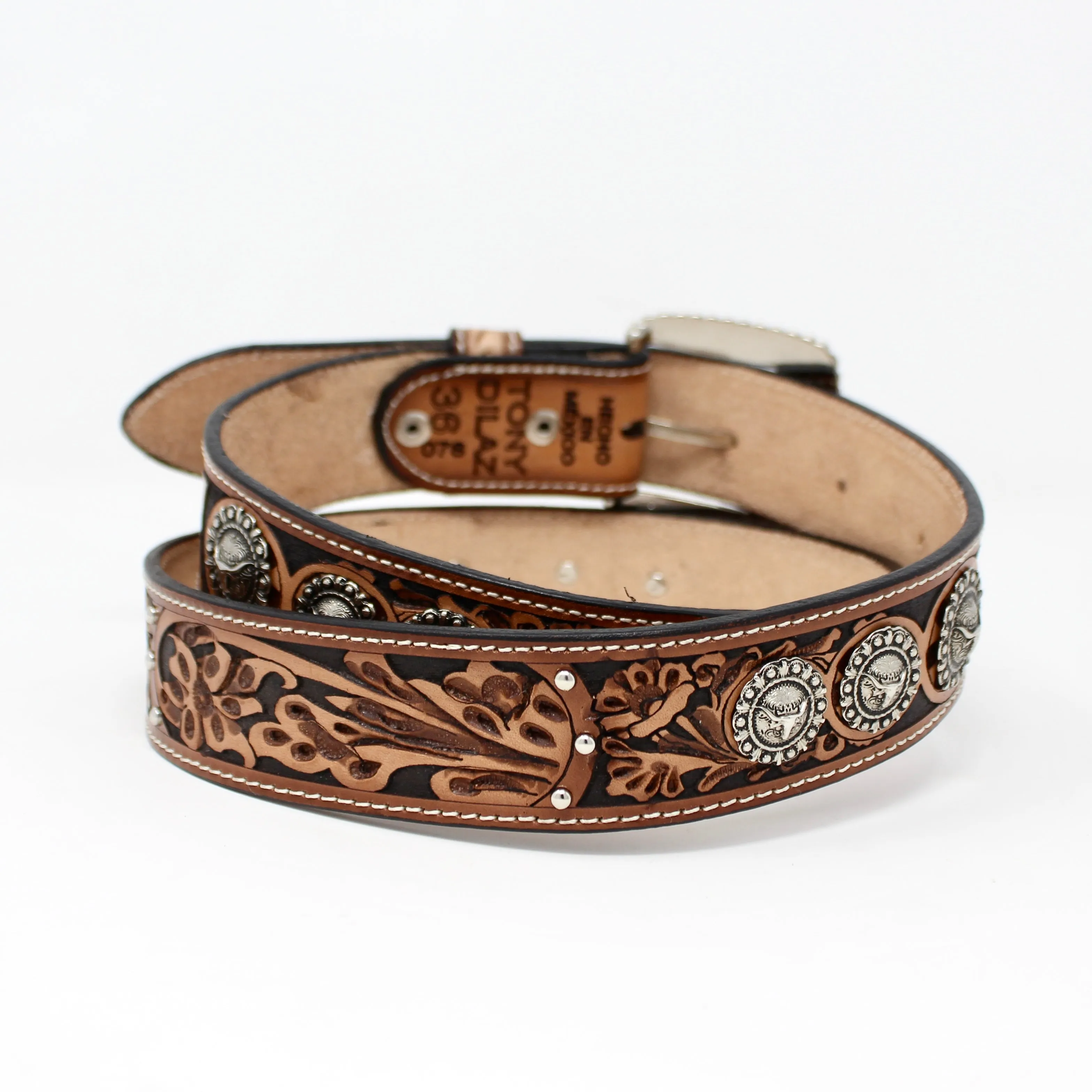 Ladies Floral Concho Belt
