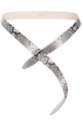 LECCE PYTHON EFFECT BELT CHALK