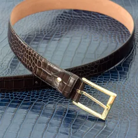 Men's Hamptons Leather Belt Brown 2156