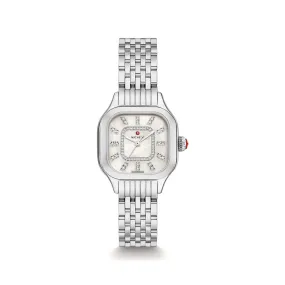 Michele Meggie Stainless Steel Diamond Dial Watch