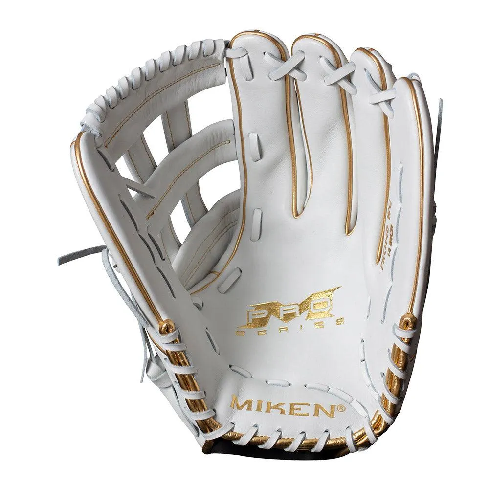 Miken White Gold PRO Series 13.5 Slowpitch Fielding Glove - PRO135-WG