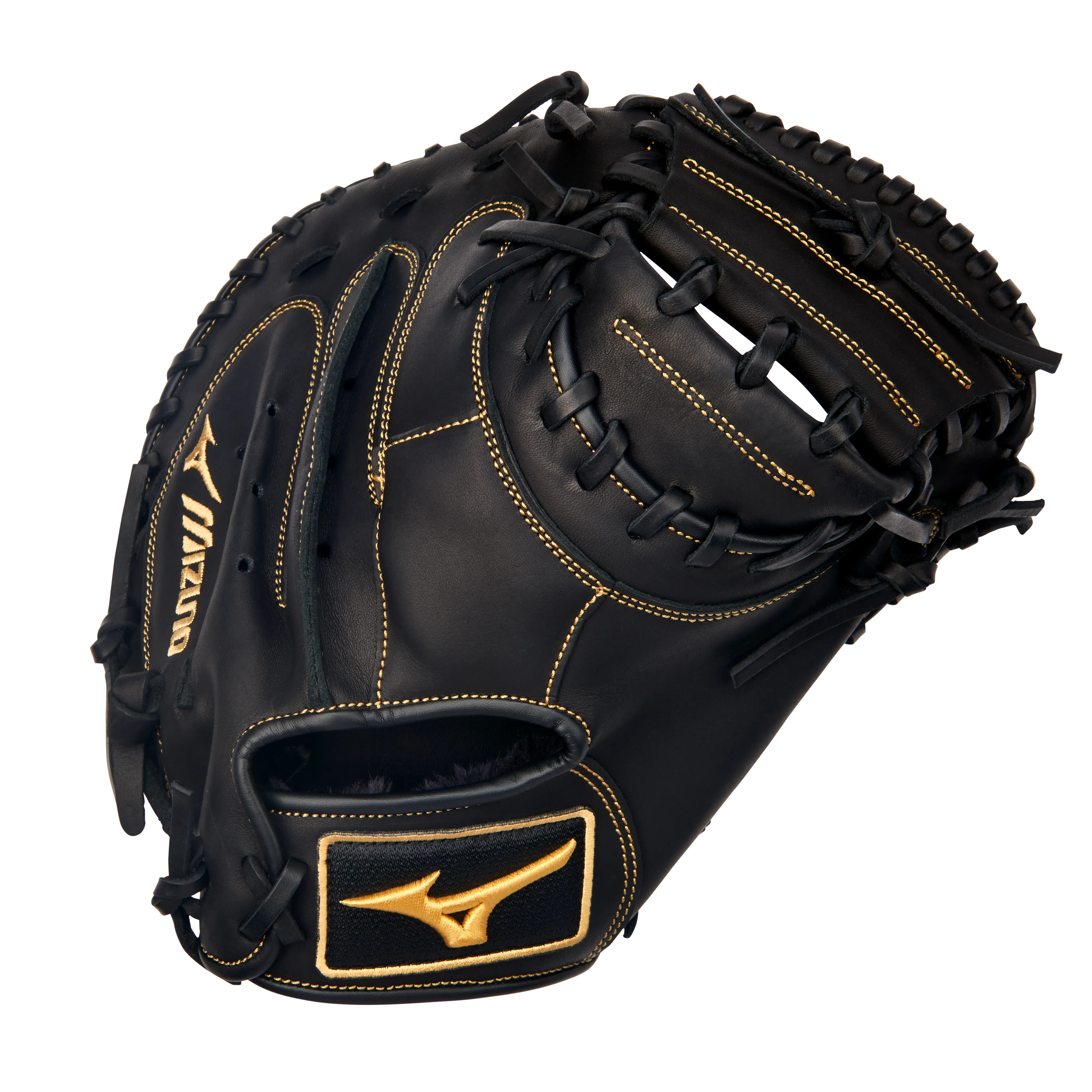 Mizuno MVP Prime 34 Inch RHT Baseball Catchers Mitt - Black/Gold