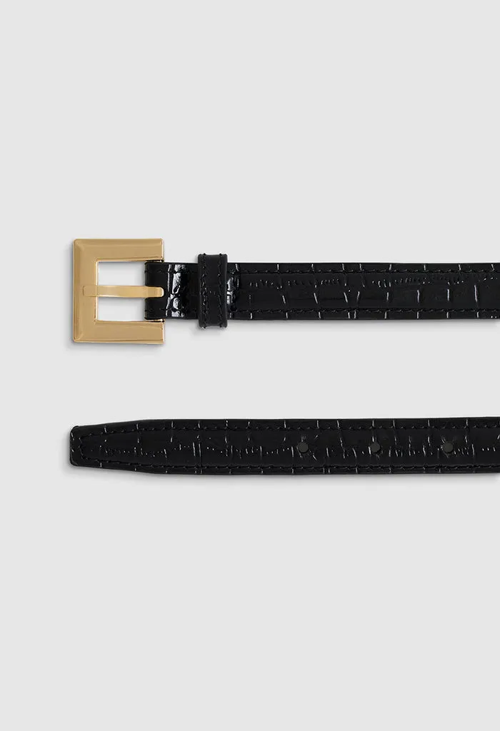 Nicola Belt - Black Embossed