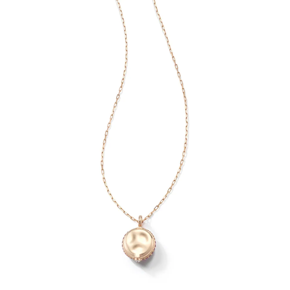 OC X WF 18K SMALL DIAMOND PEBBLE LOCKET