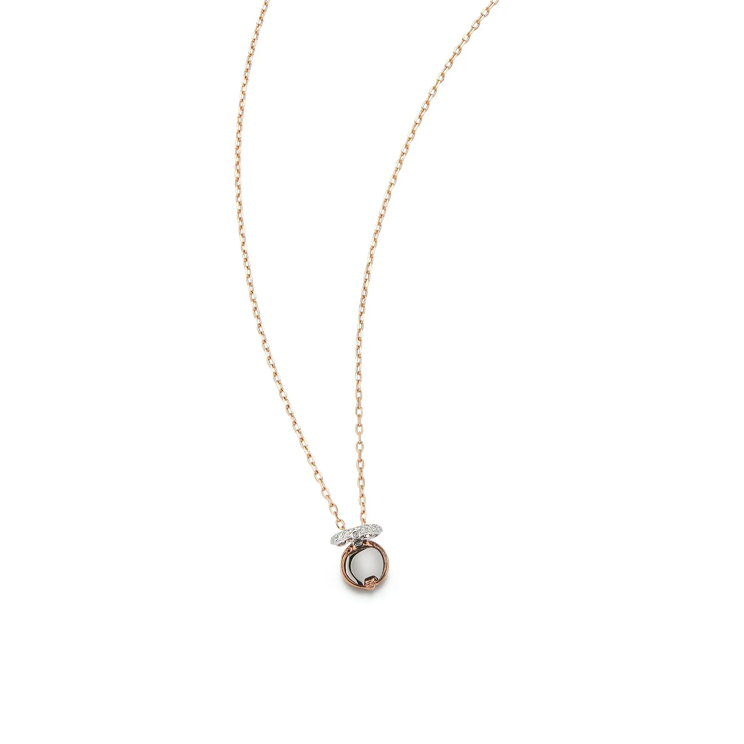 OC X WF 18K SMALL DIAMOND PEBBLE LOCKET
