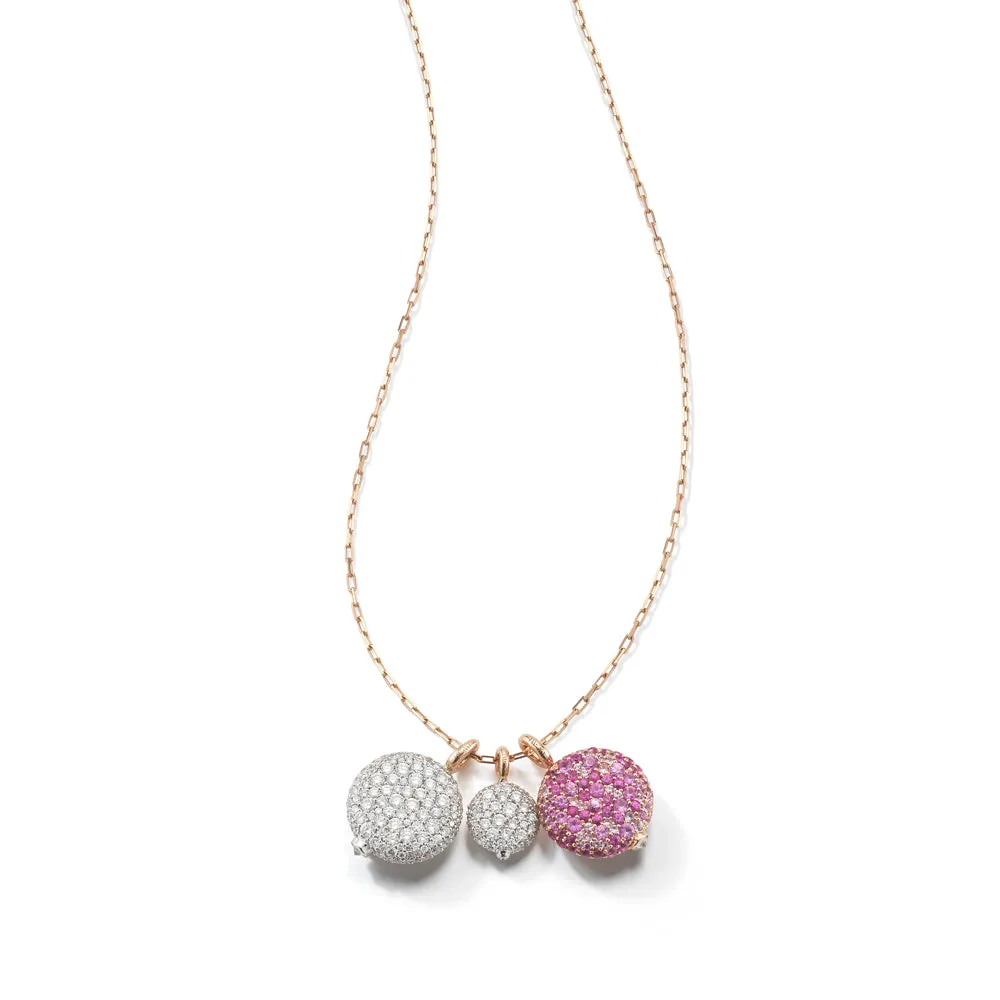 OC X WF 18K SMALL DIAMOND PEBBLE LOCKET