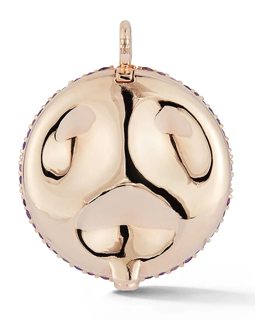 OC X WF Rose Gold Large Diamond Pebble Locket