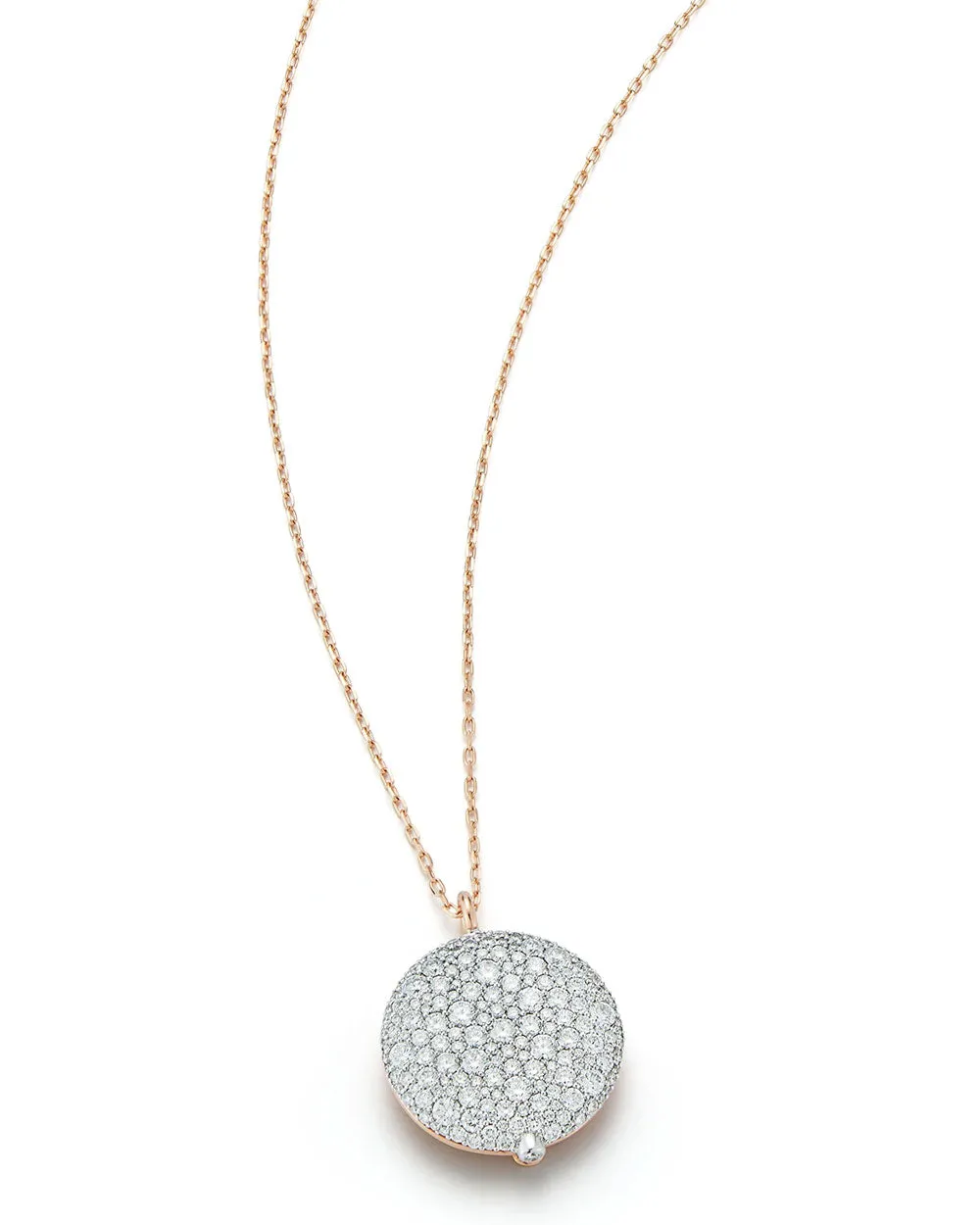 OC X WF Rose Gold Large Diamond Pebble Locket