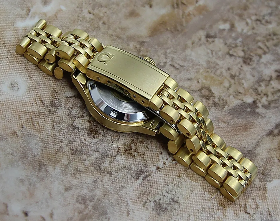 Omega Constellation 25mm Ladies 18k Gold Bezel SS 1965 Watch