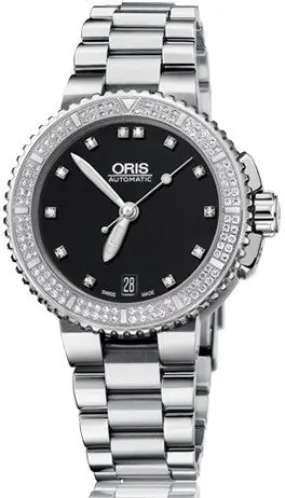 ORS Watch Aquis Date Diamond Bracelet