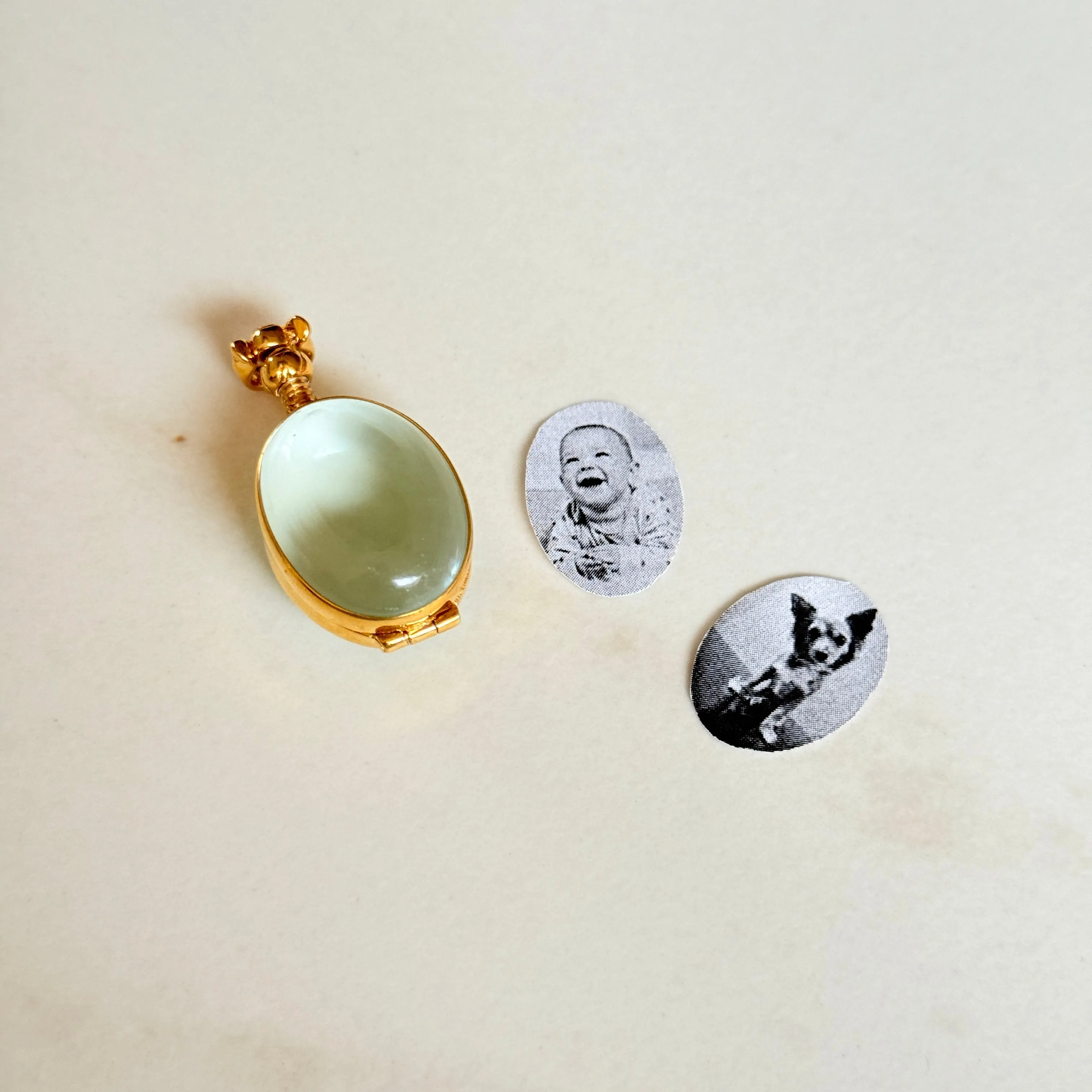 Oval Rose Gold Plated Silver Locket - Small