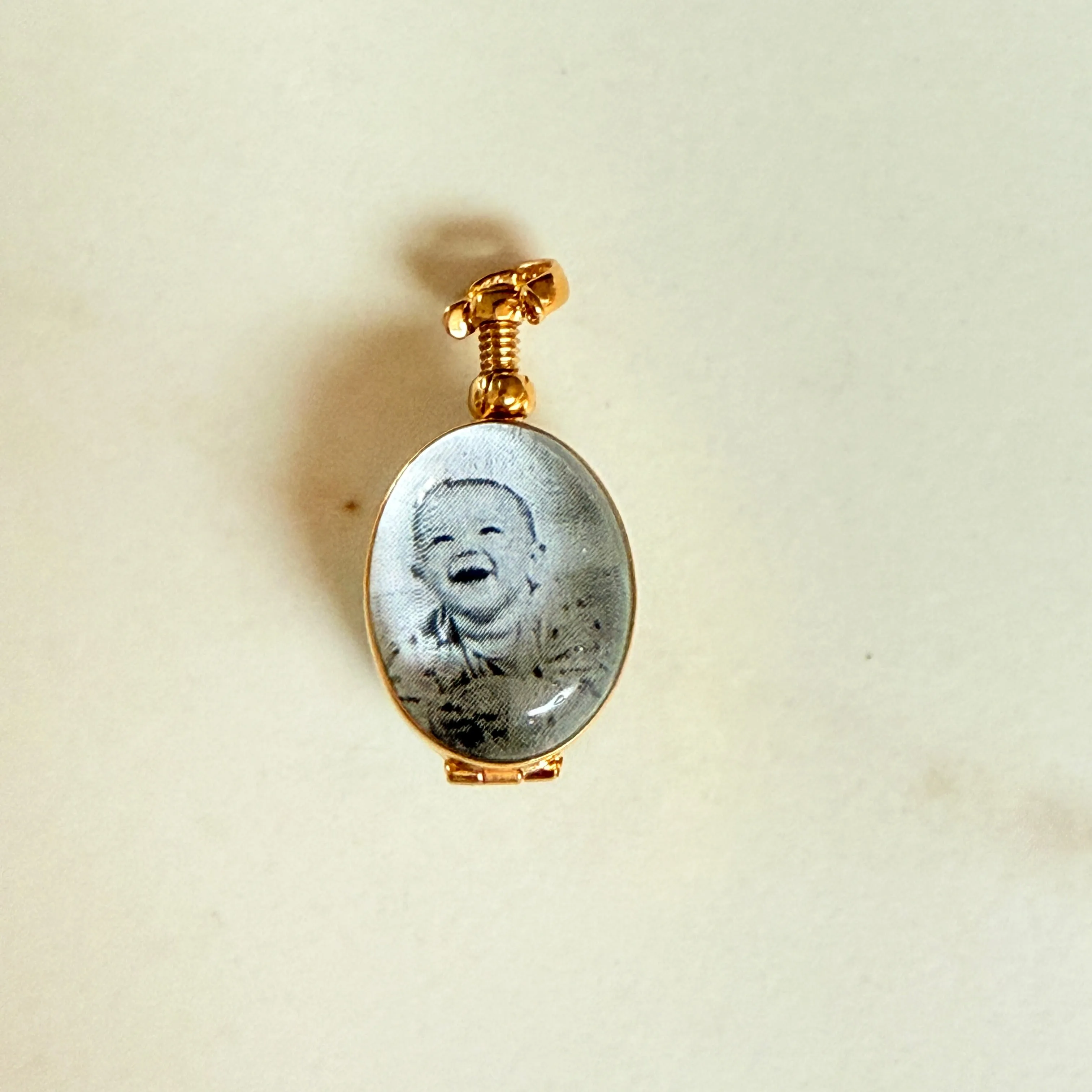 Oval Rose Gold Plated Silver Locket - Small