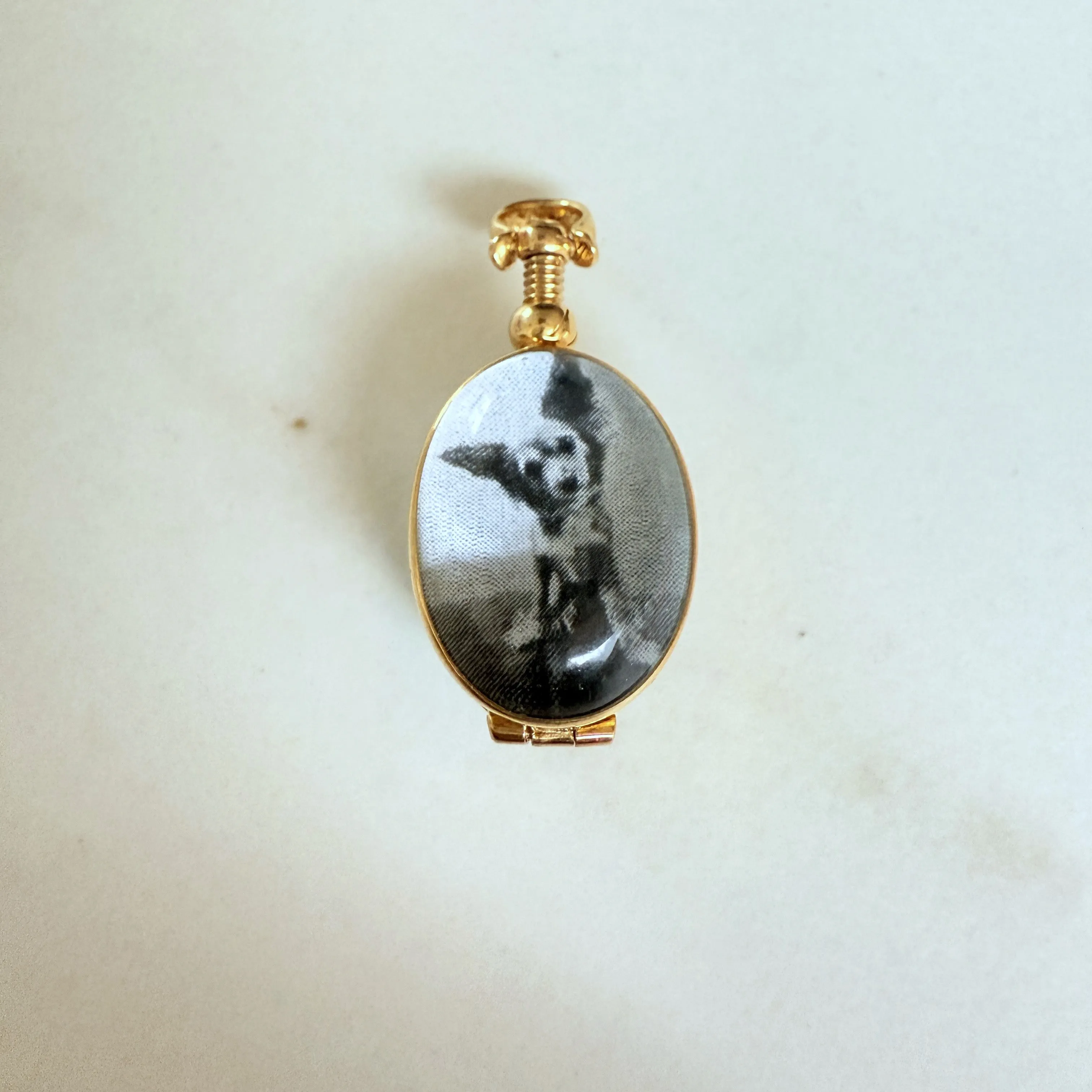 Oval Rose Gold Plated Silver Locket - Small