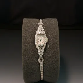 Platinum and Diamond Vintage Hamilton Watch