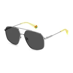Polaroid Gray Stainless Steel Sunglasses