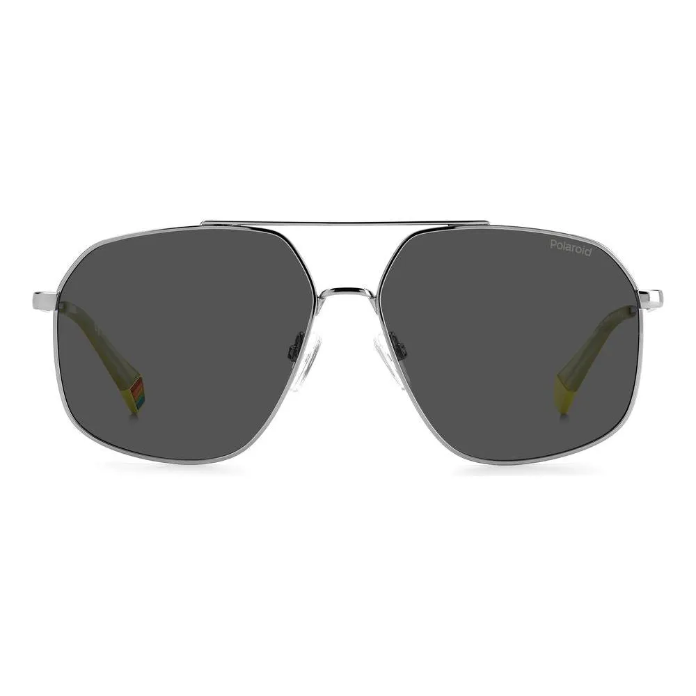 Polaroid Gray Stainless Steel Sunglasses