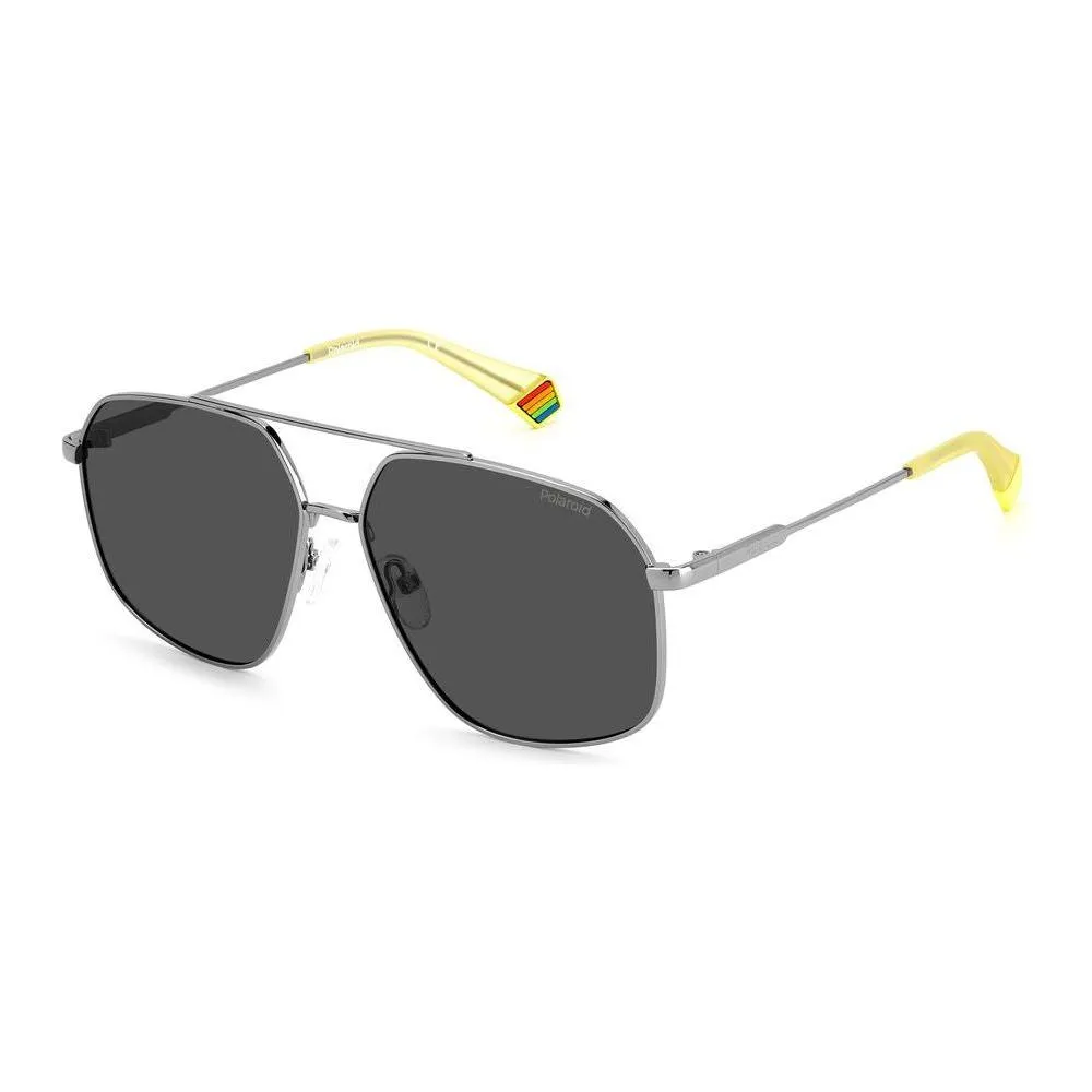 Polaroid Gray Stainless Steel Sunglasses