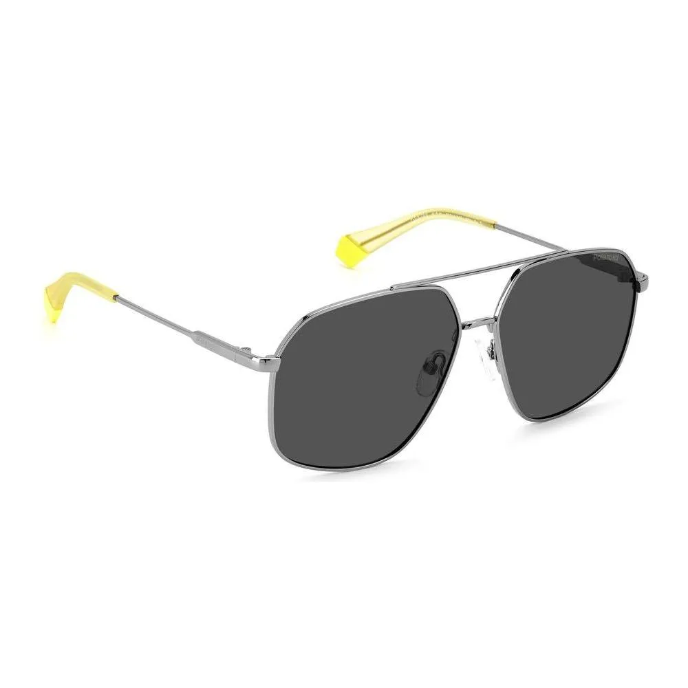 Polaroid Gray Stainless Steel Sunglasses