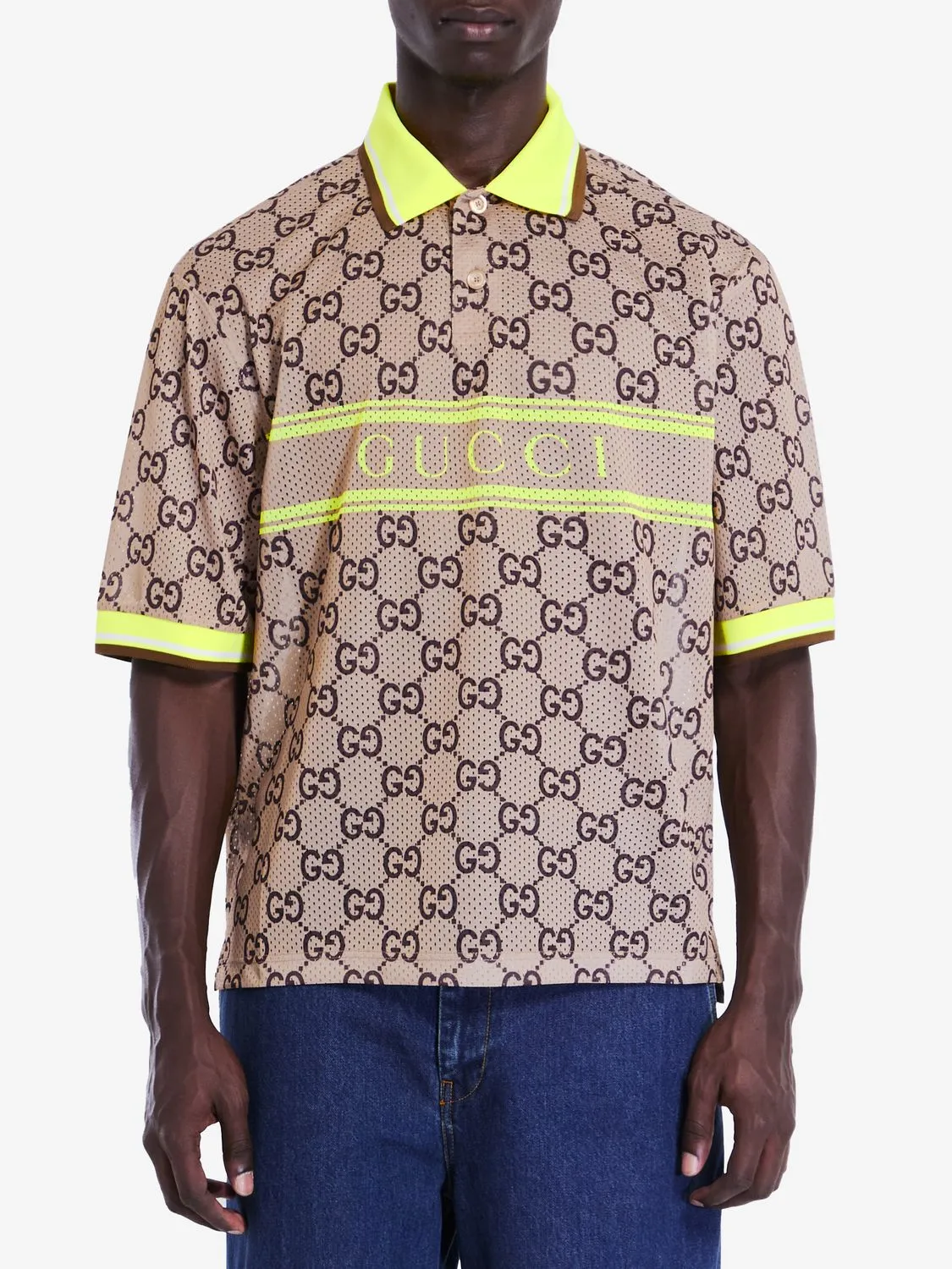 POLO SHIRT WITH GG PRINT