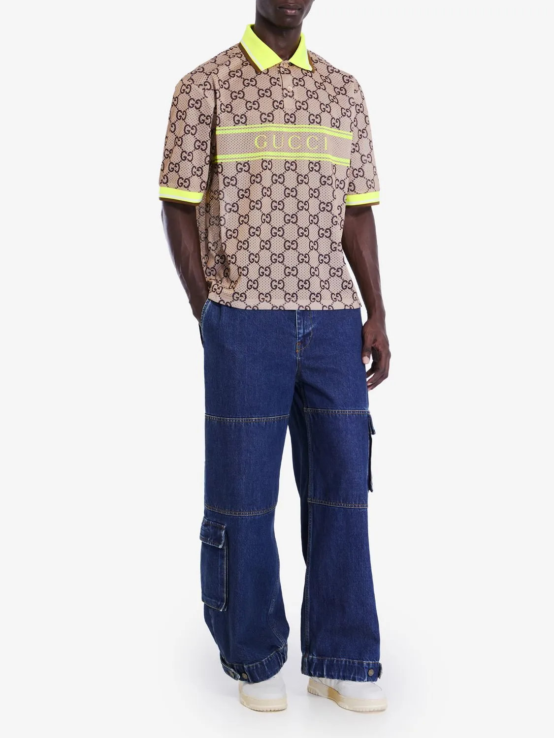 POLO SHIRT WITH GG PRINT