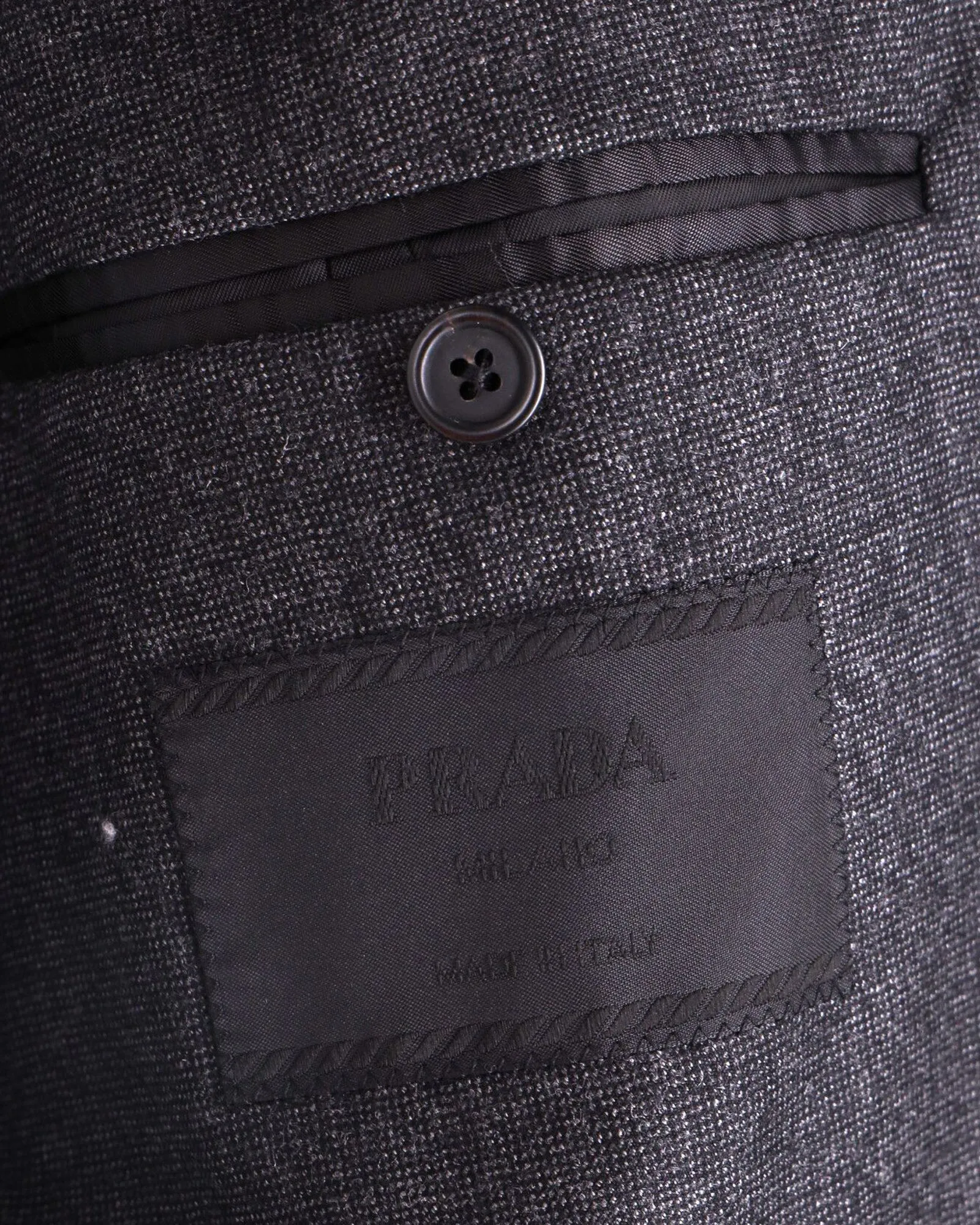 Prada Single-Breasted Blazer in Black Virgin Wool