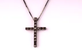 " Cross in Black Diamonds and Black Gold "
