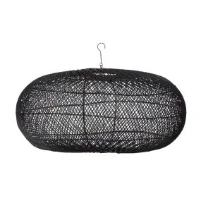 Rattan Sphere Pendant Light Black