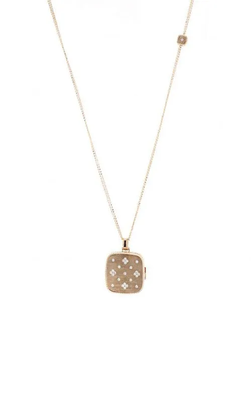 Roberto Coin Venetian Princess Locket Rose Gold and Diamonds 7771798AX34X