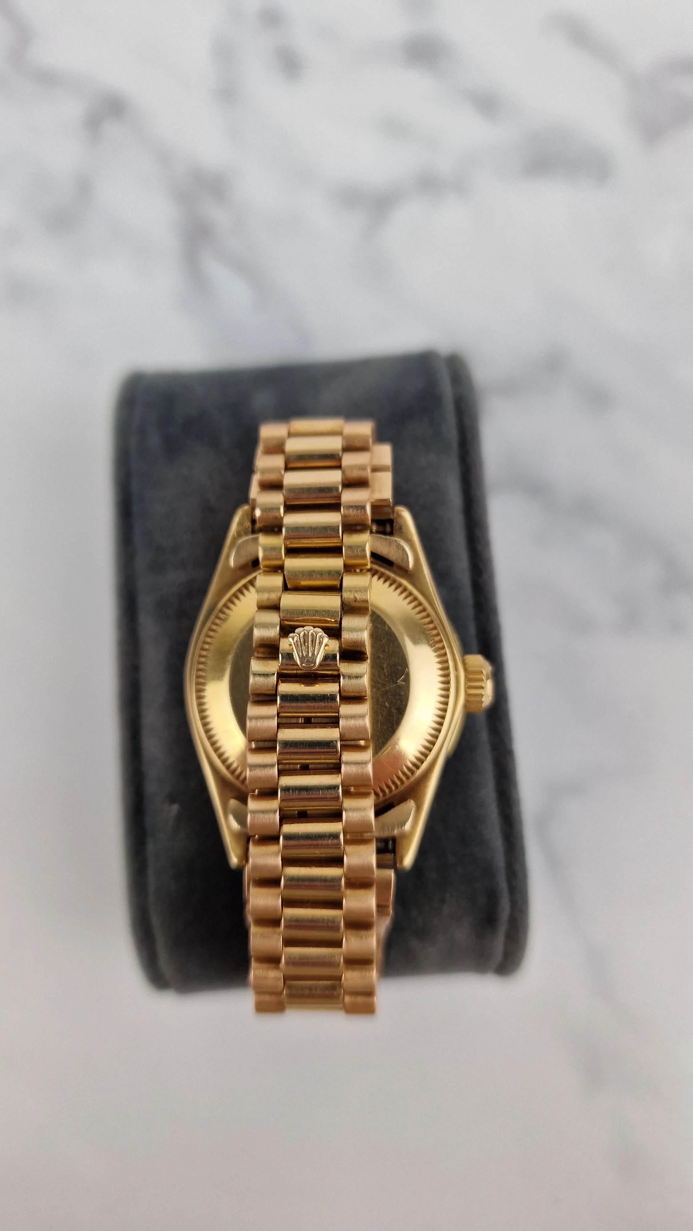 Rolex 18k Yellow Gold 26mm Lady President Datejust Diamond Bezel Tahitian MOP Diamond Dial Automatic Movement Mother of Pearl Watch - Rolex 6917