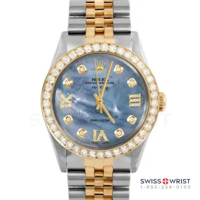 Rolex Air King 34mm | 5500-TT-BLMOP-8DR369-2CT-JBL