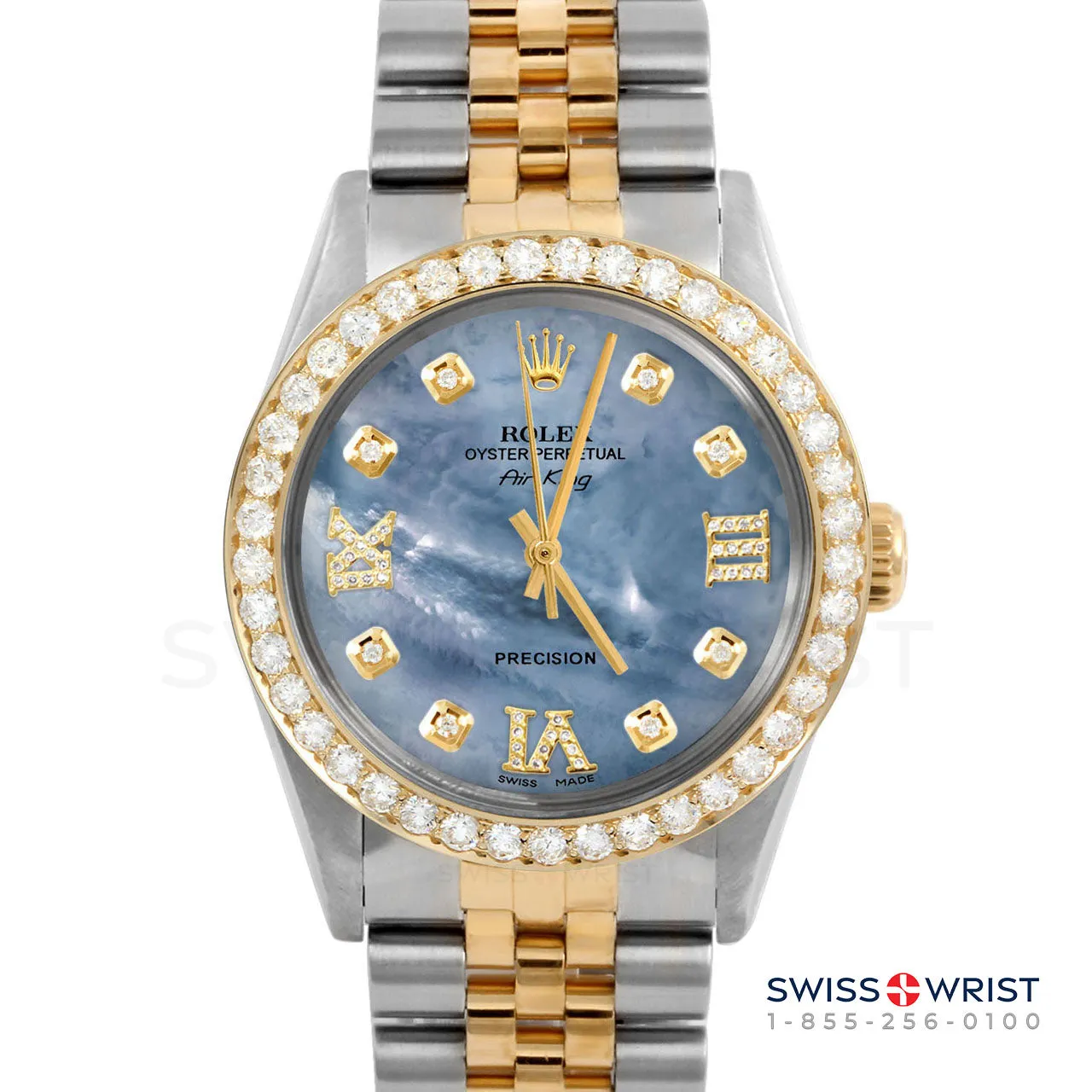 Rolex Air King 34mm | 5500-TT-BLMOP-8DR369-2CT-JBL