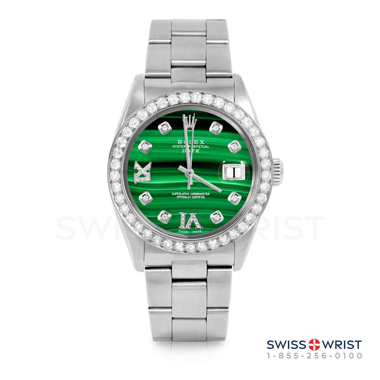 Rolex Date 34mm | 1500-SS-MLC-8DR69-2CT-OYS