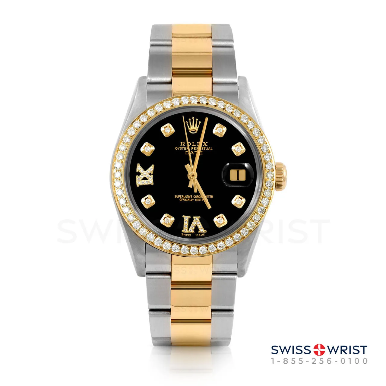Rolex Date 34mm | 1500-TT-BLK-8DR69-BDS-OYS
