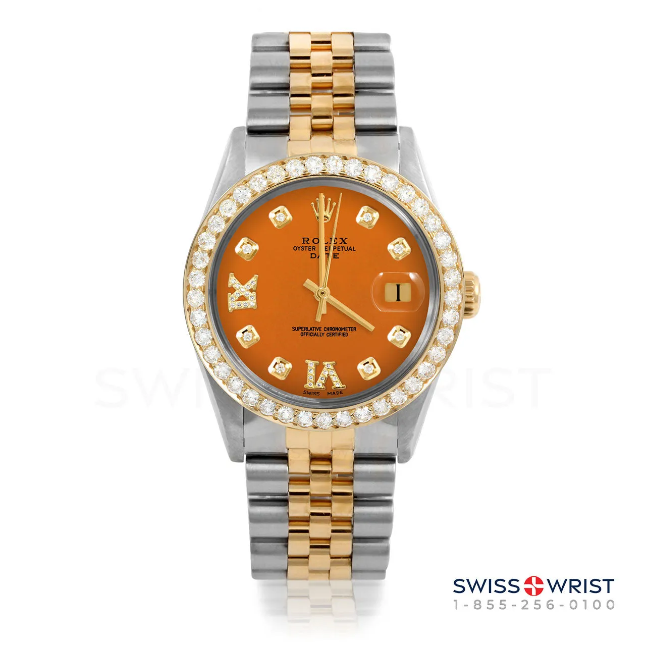 Rolex Date 34mm | 1500-TT-ORN-8DR69-2CT-JBL