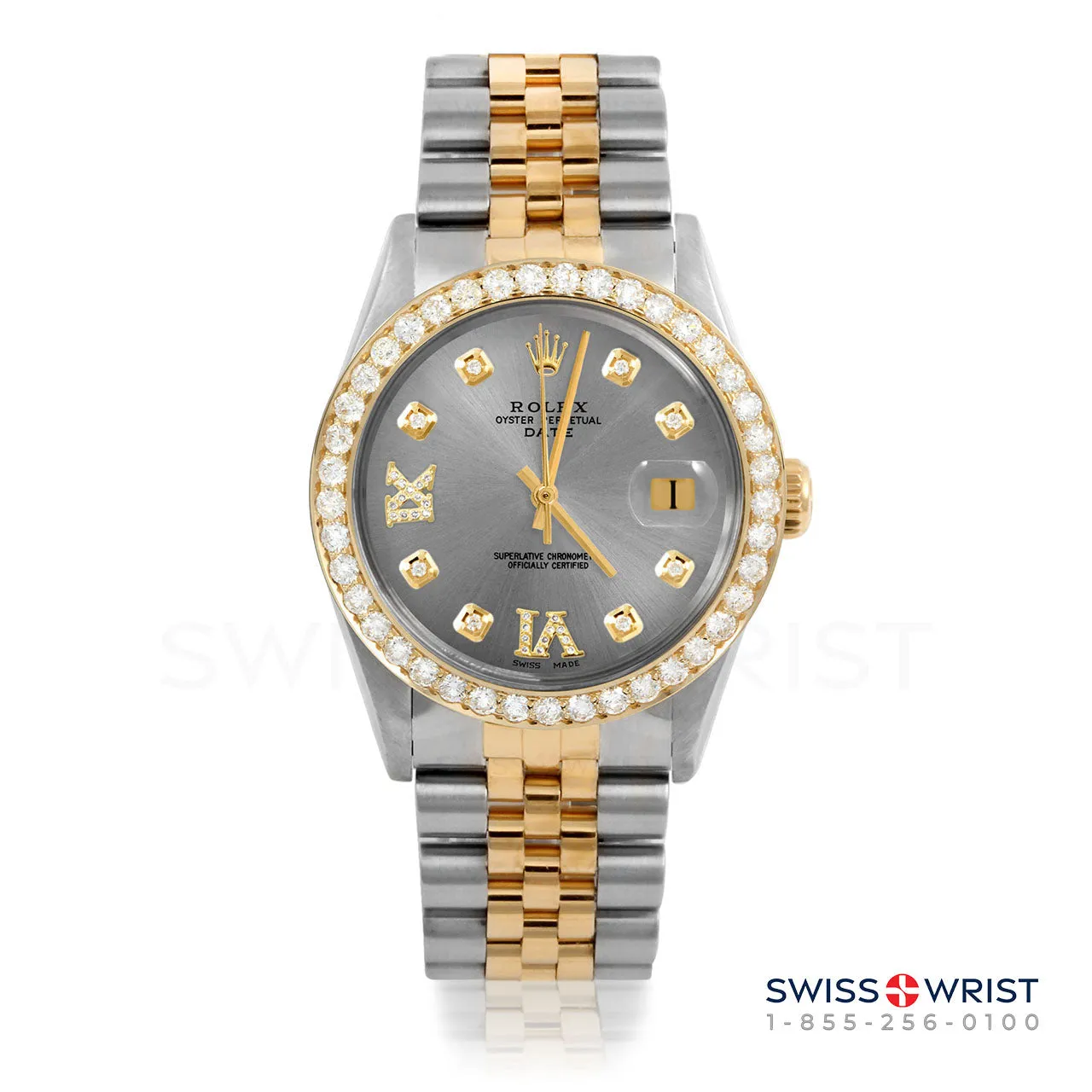 Rolex Date 34mm | 1500-TT-SLT-8DR69-2CT-JBL