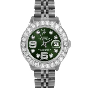 Rolex Datejust 26mm | 6917-SS-GRN-8DA69-2CT-JBL