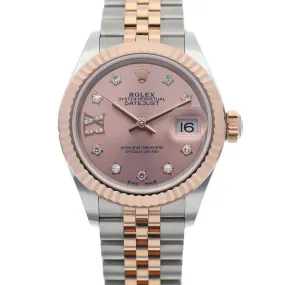 Rolex Datejust 279171 Pink Diamond Dial Stainless Steel and Everrose Ladies Watch