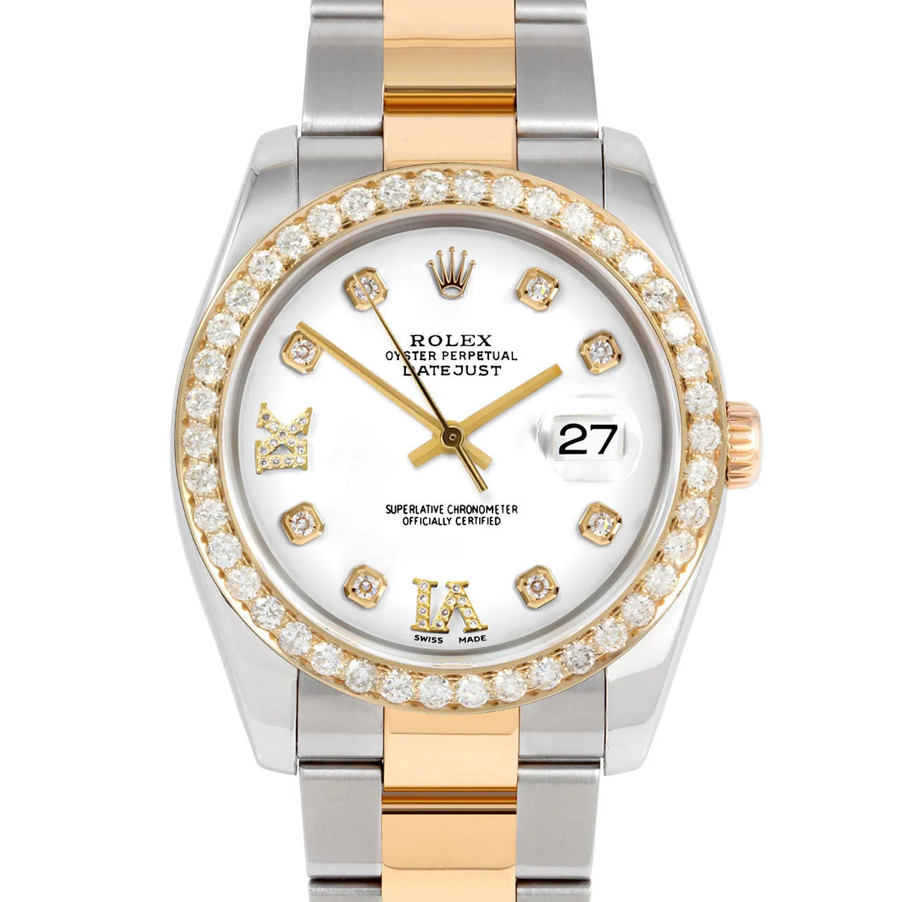 Rolex Datejust 36mm | 116233-WHT-8DR69-25CT-OYS