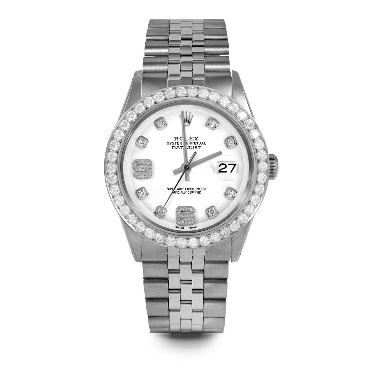 Rolex Datejust 36mm | 1601-SS-WHT-8DA69-25CT-JBL