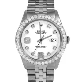 Rolex Datejust 36mm | 1601-SS-WHT-8DA69-25CT-JBL