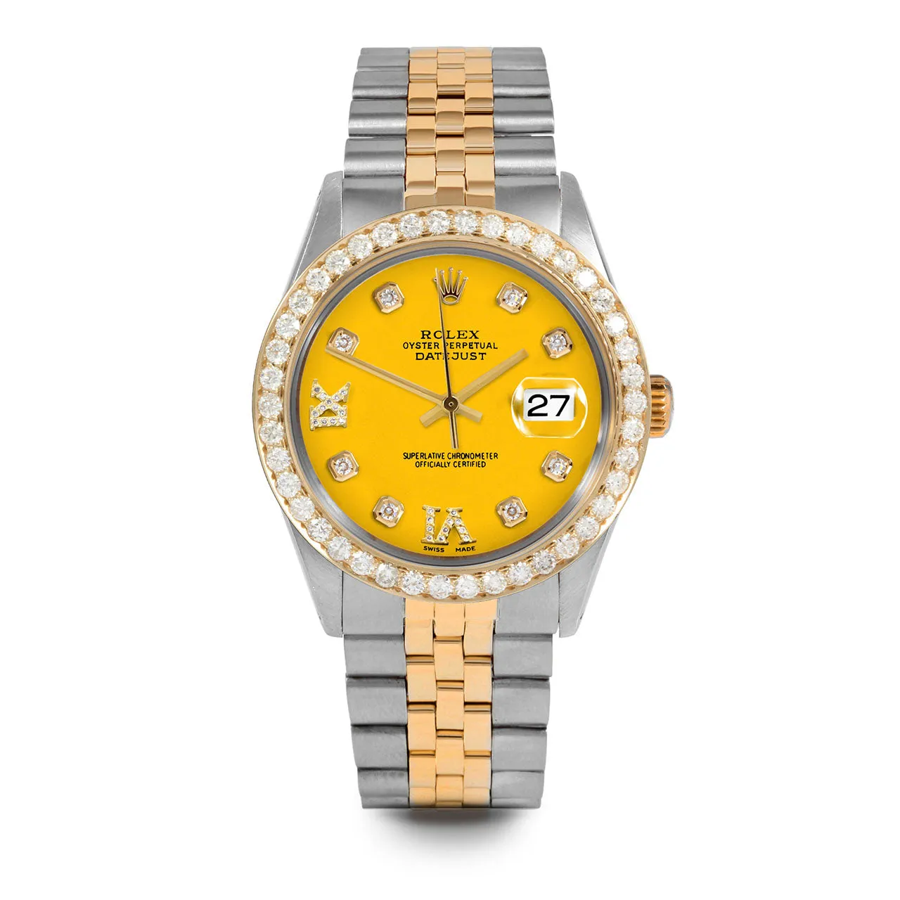 Rolex Datejust 36mm | 16233-YLW-8DR69-25CT-JBL
