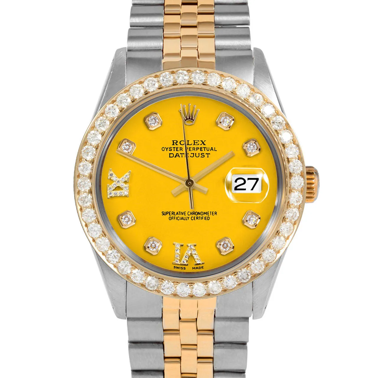 Rolex Datejust 36mm | 16233-YLW-8DR69-25CT-JBL