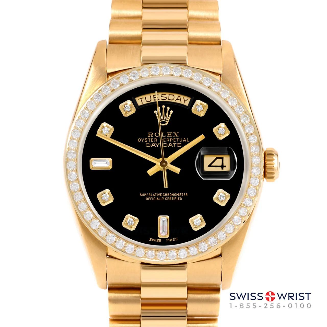 Rolex Day-Date 36mm | 18238-BLK-DIA-AM-BDS-PRS