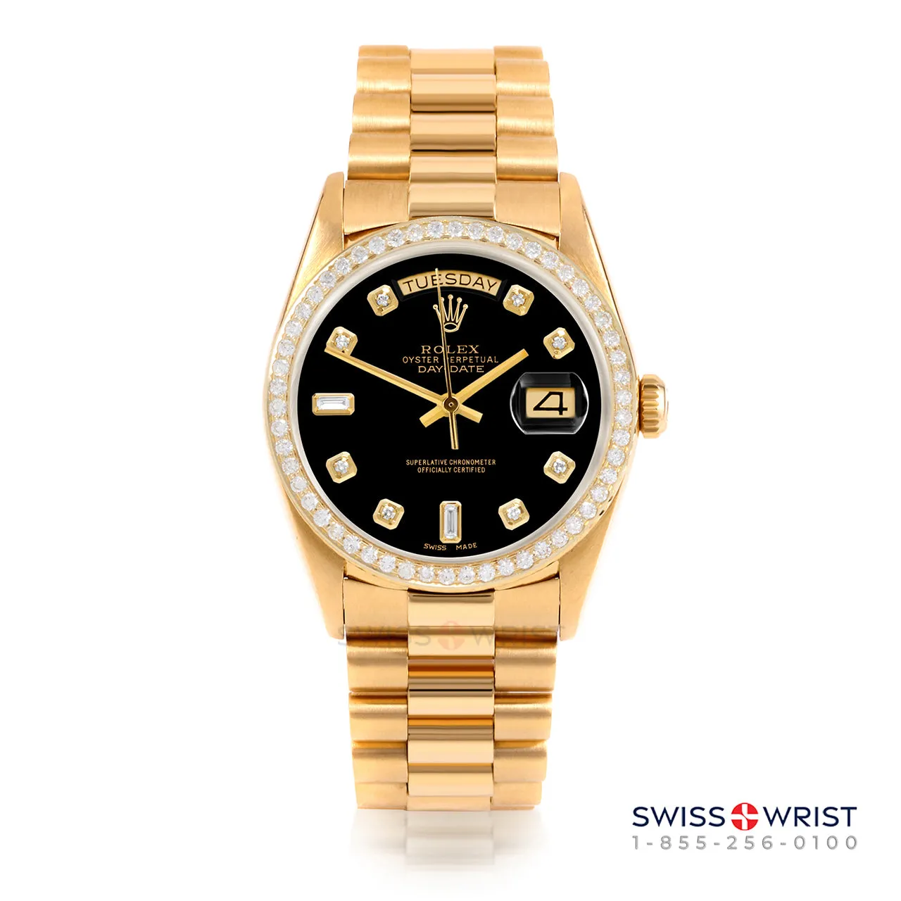 Rolex Day-Date 36mm | 18238-BLK-DIA-AM-BDS-PRS