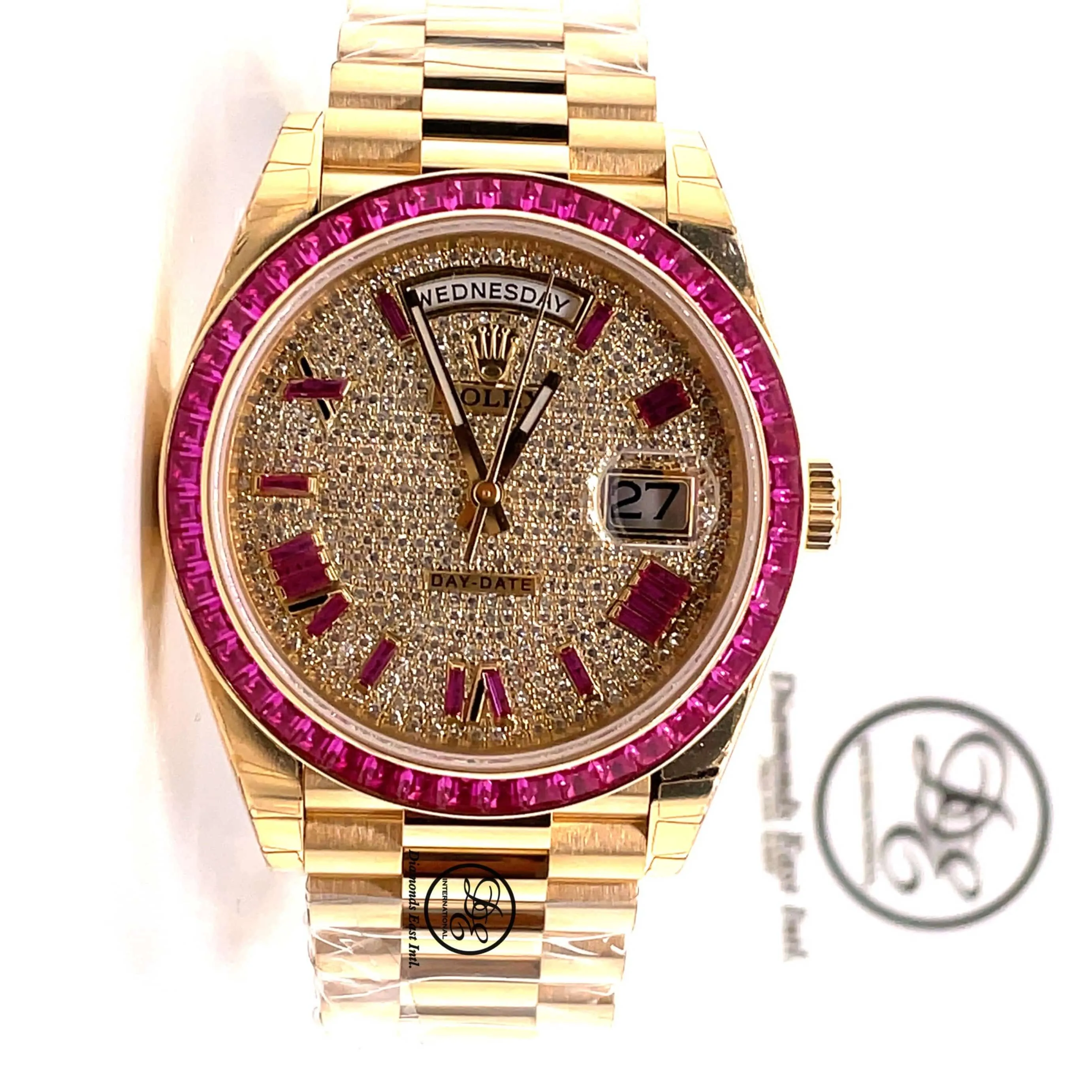 Rolex Day-Date 40 228238 18K Yellow Gold  Custom Bezel and Dial UNWORN